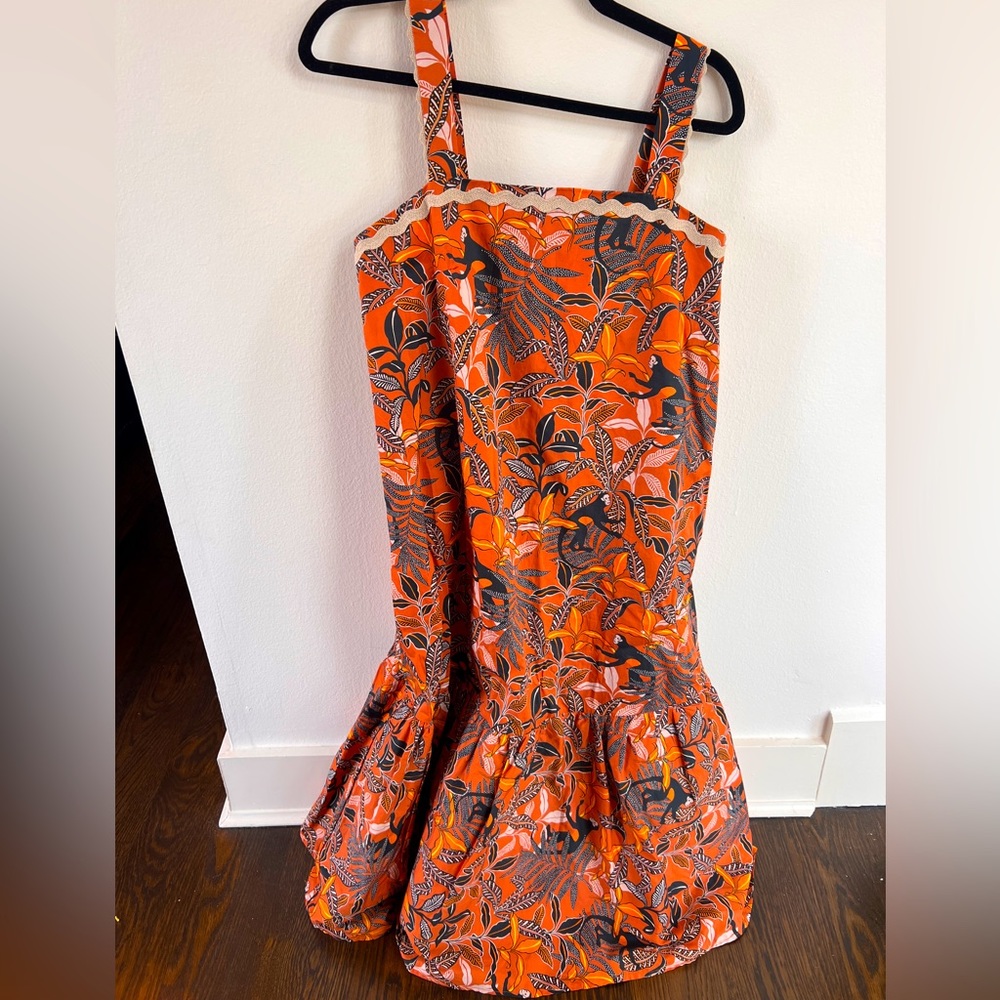 Anthro Maxi Dress w/ retro jungle vibes